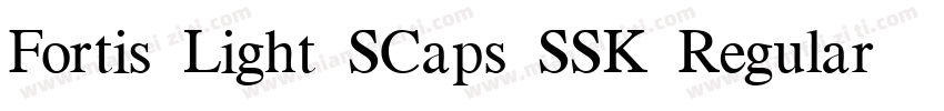 Fortis Light SCaps SSK Regular字体转换
